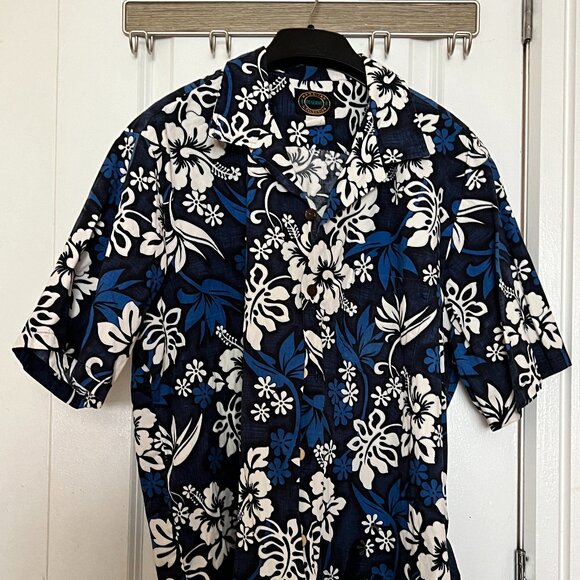 Vintage Authentic Hawaiian Mens cotton button down XL Excellent condition - Picture 1 of 4